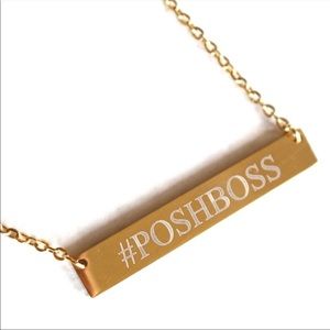 Gold &Stainless steel Poshboss necklace